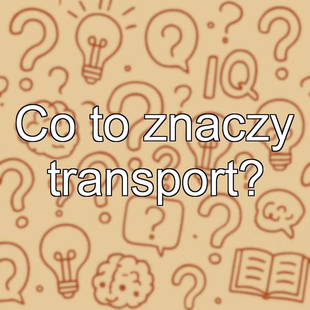 Co to znaczy transport?