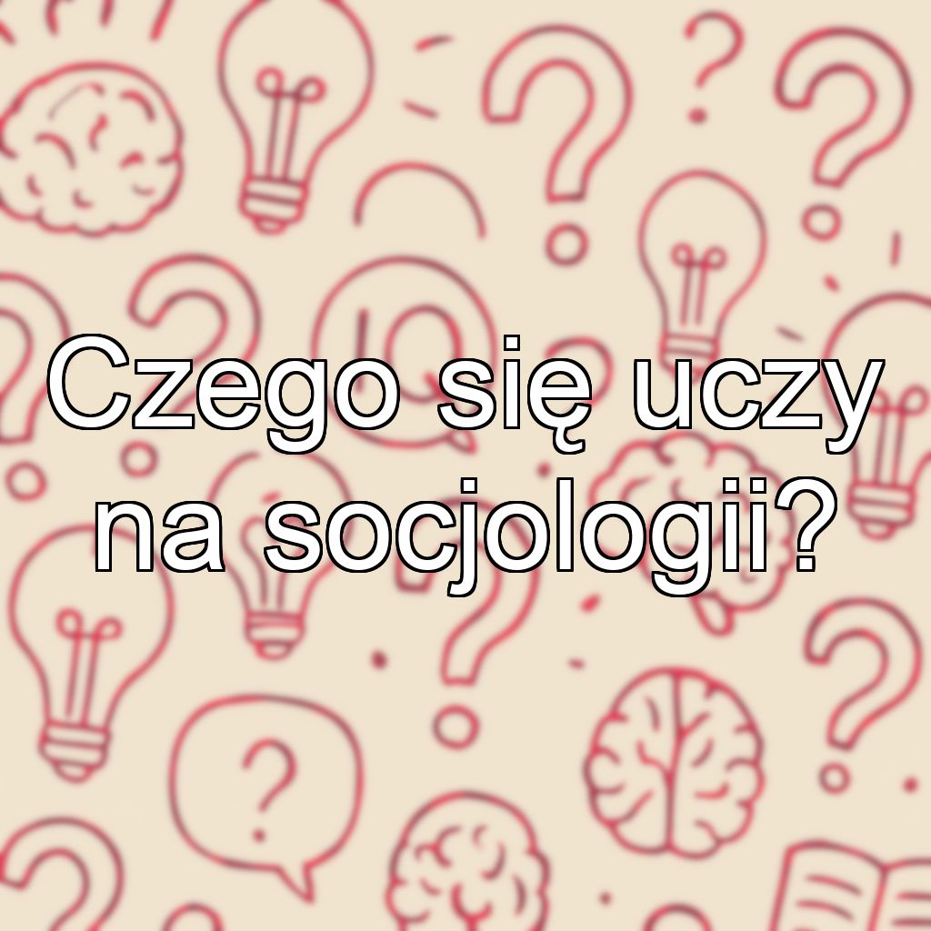 Czego się uczy na socjologii?
