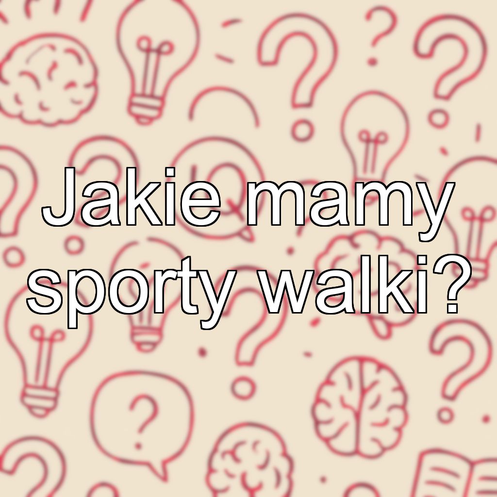 Jakie mamy sporty walki?