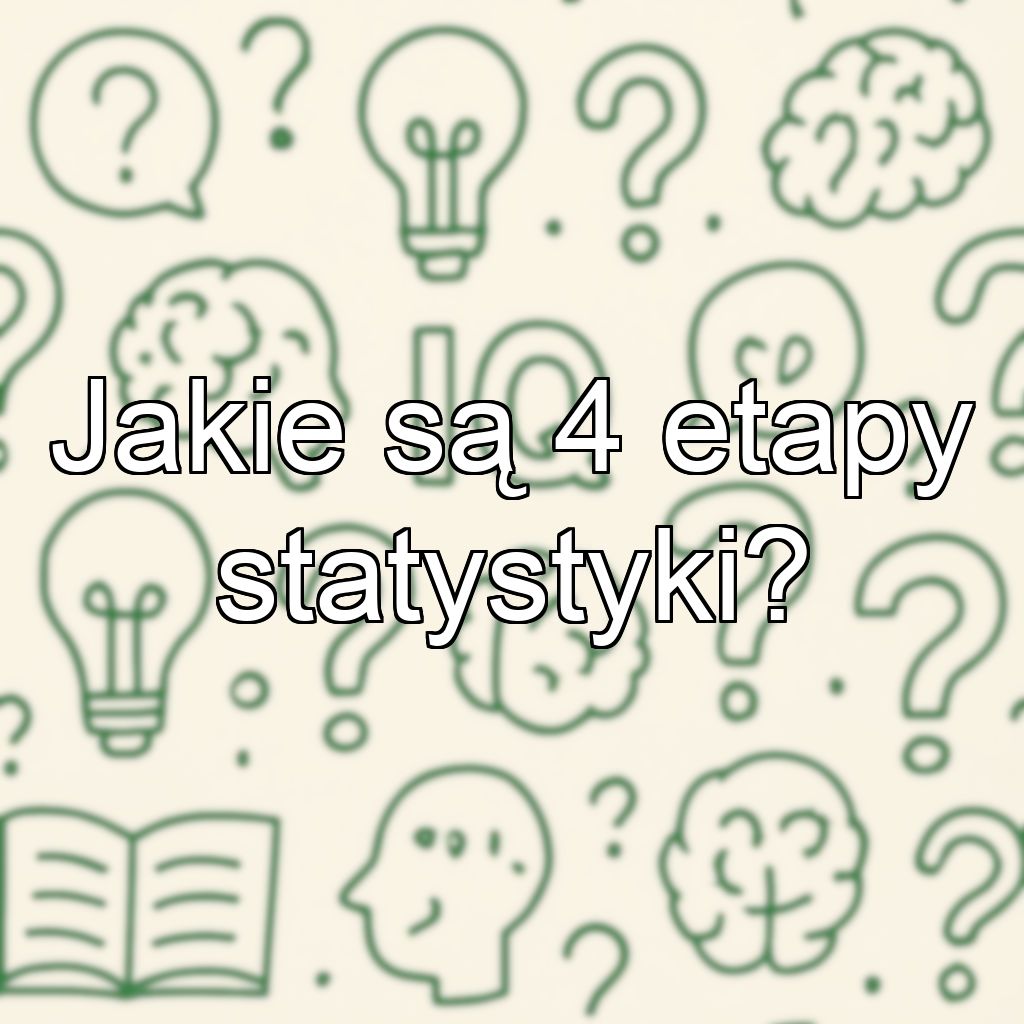 Jakie są 4 etapy statystyki?