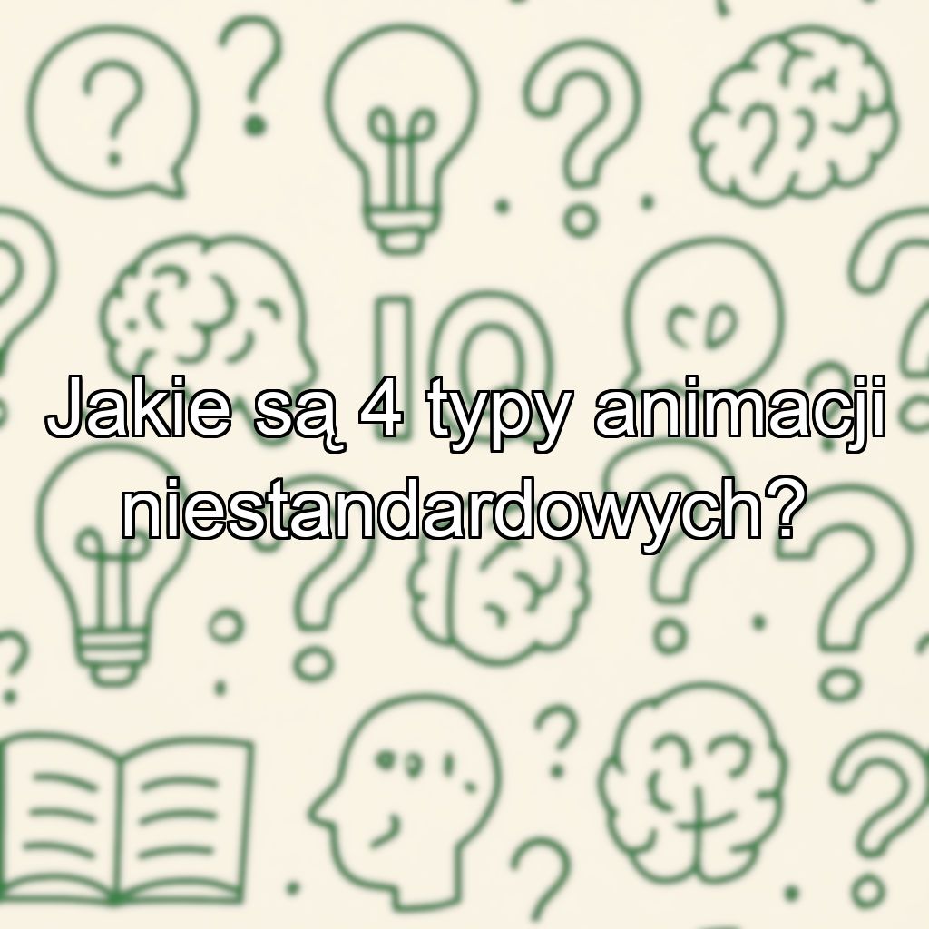 Jakie są 4 typy animacji niestandardowych?