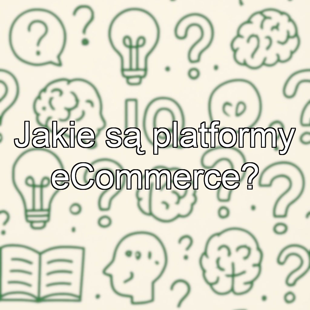Jakie są platformy eCommerce?