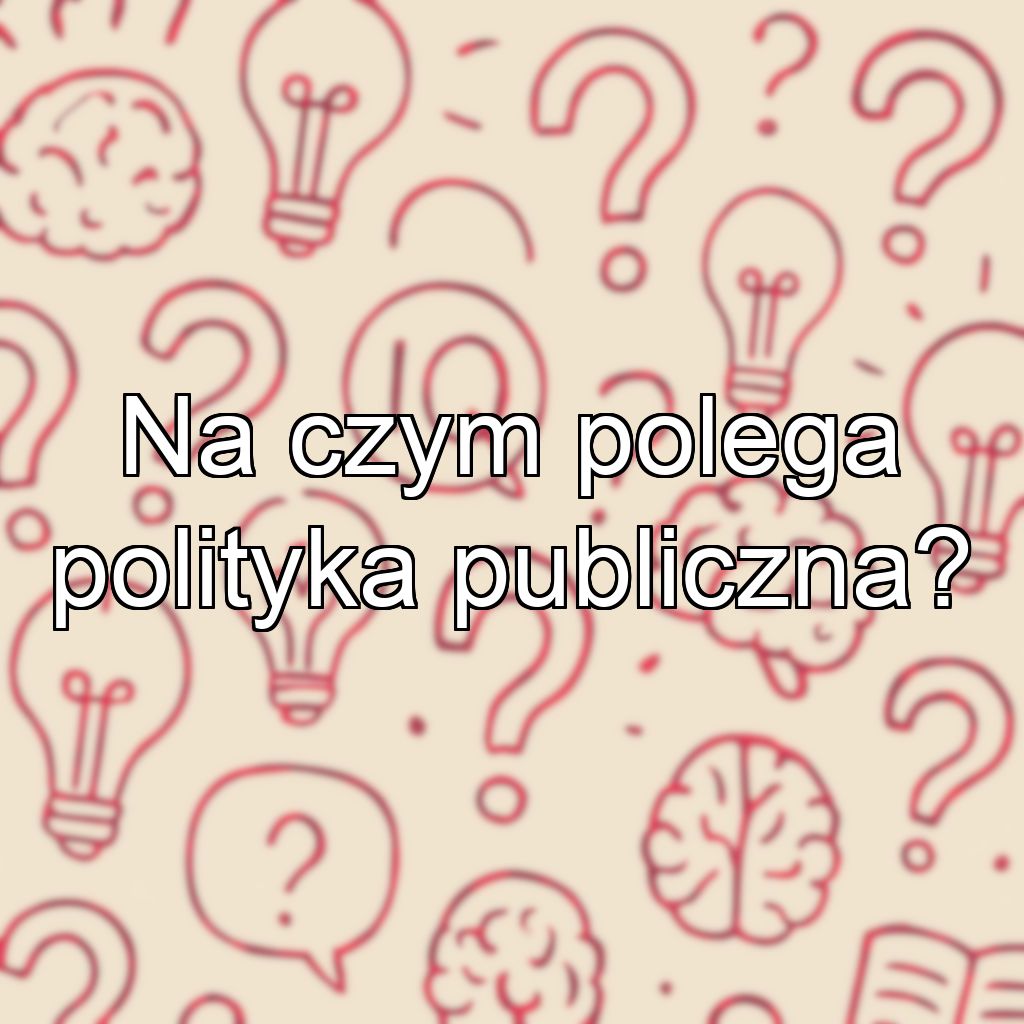 Na czym polega polityka publiczna?