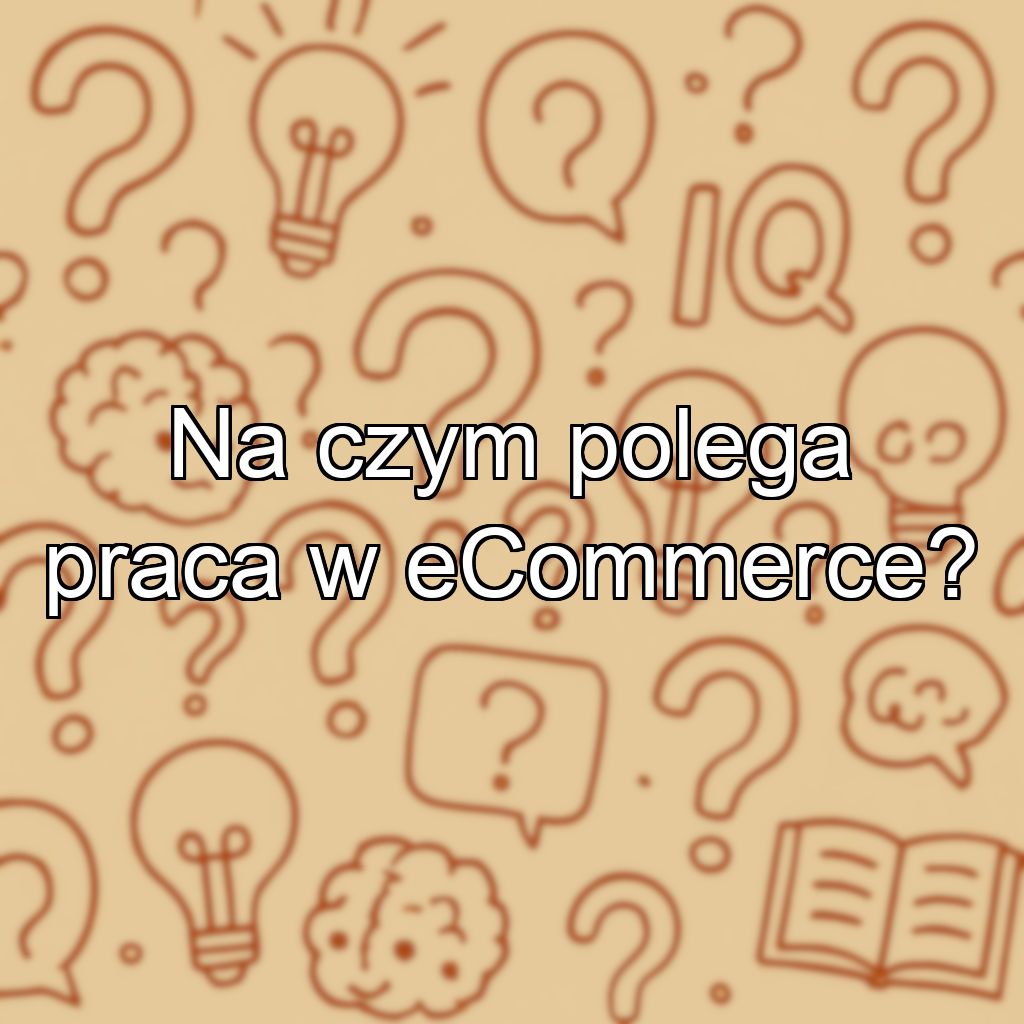 Na czym polega praca w eCommerce?