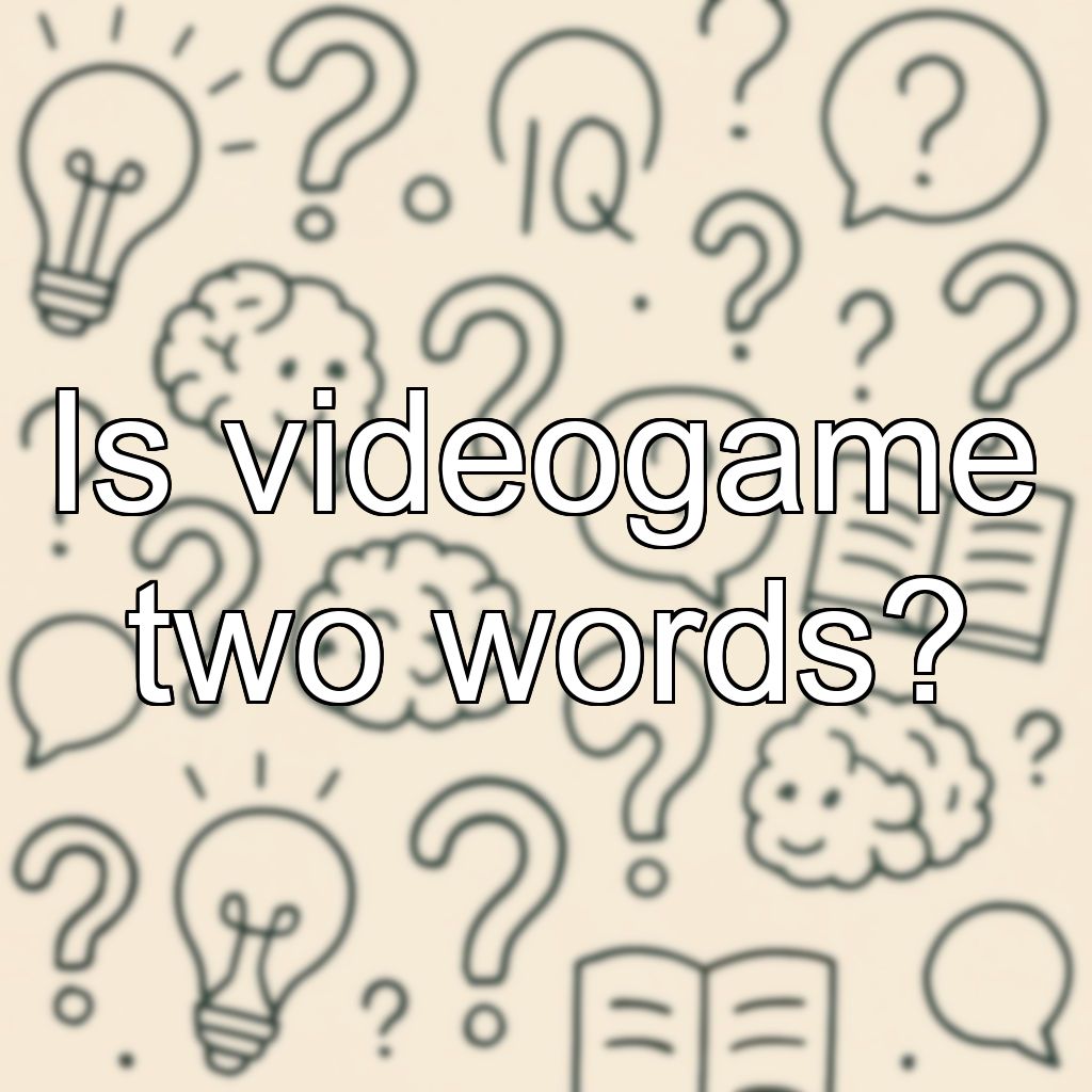 Is videogame two words?