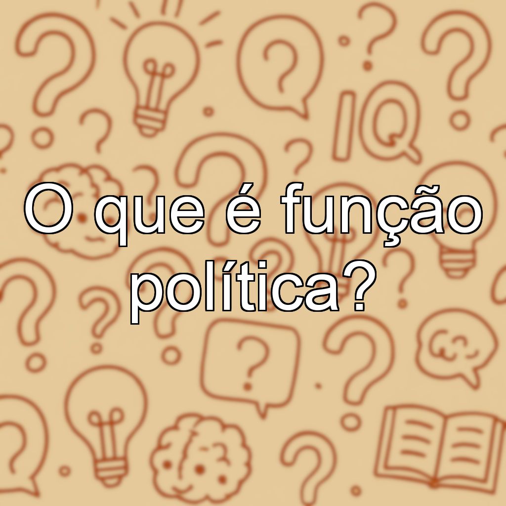 O que é função política?