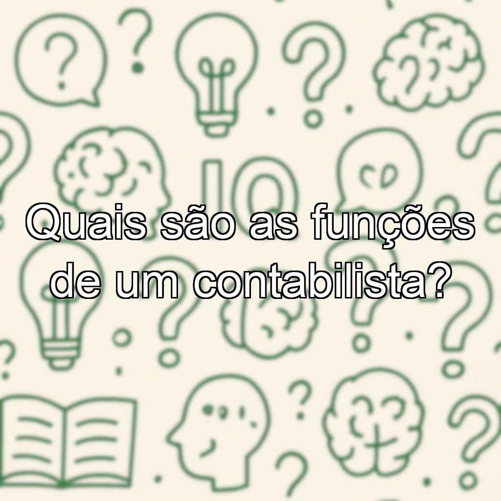 Quais são as funções de um contabilista?