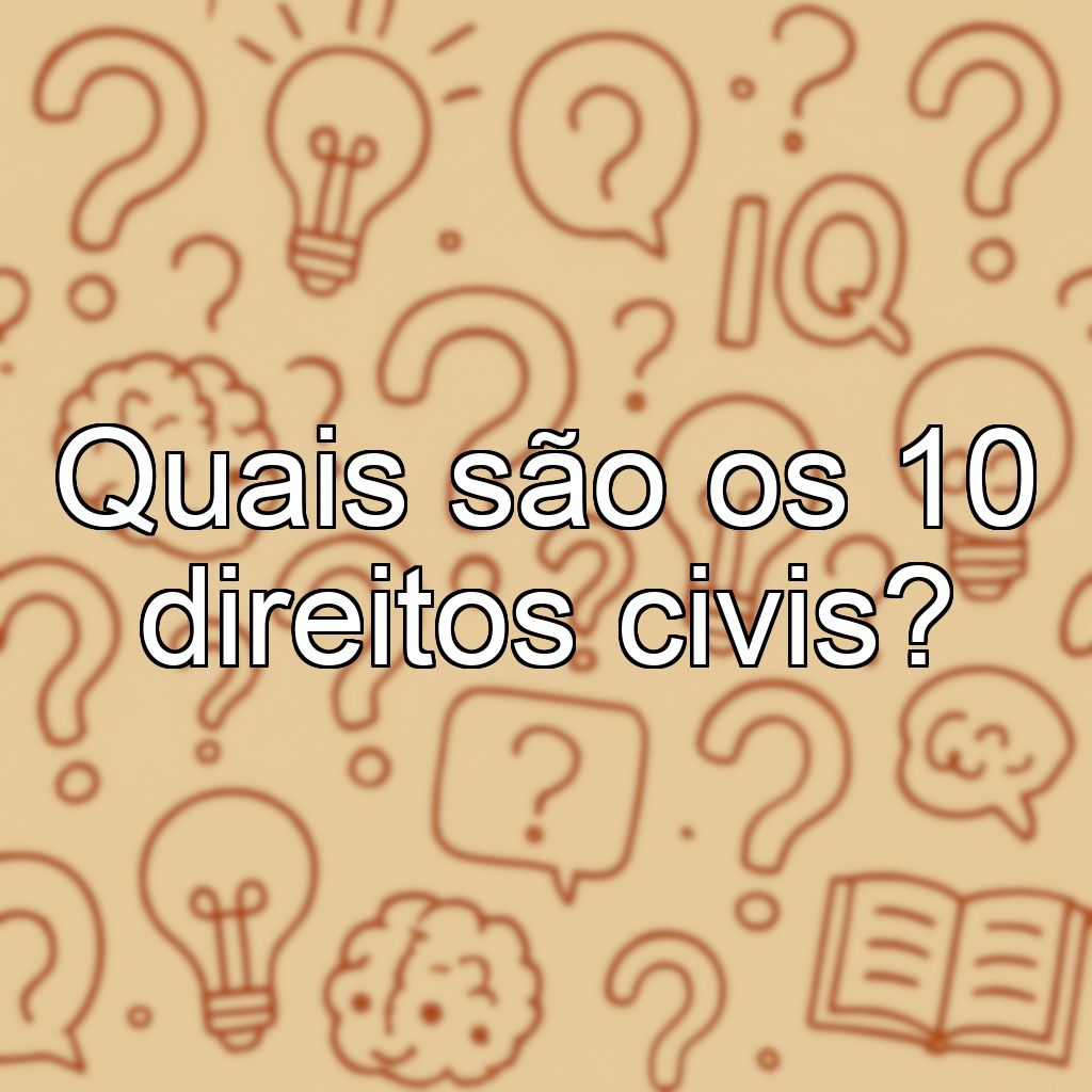 Quais são os 10 direitos civis?