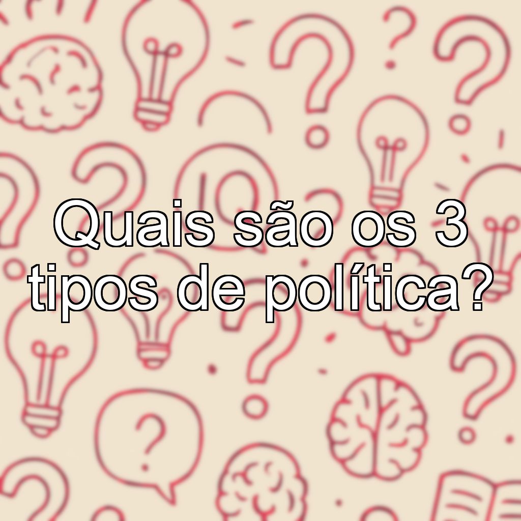 Quais são os 3 tipos de política?