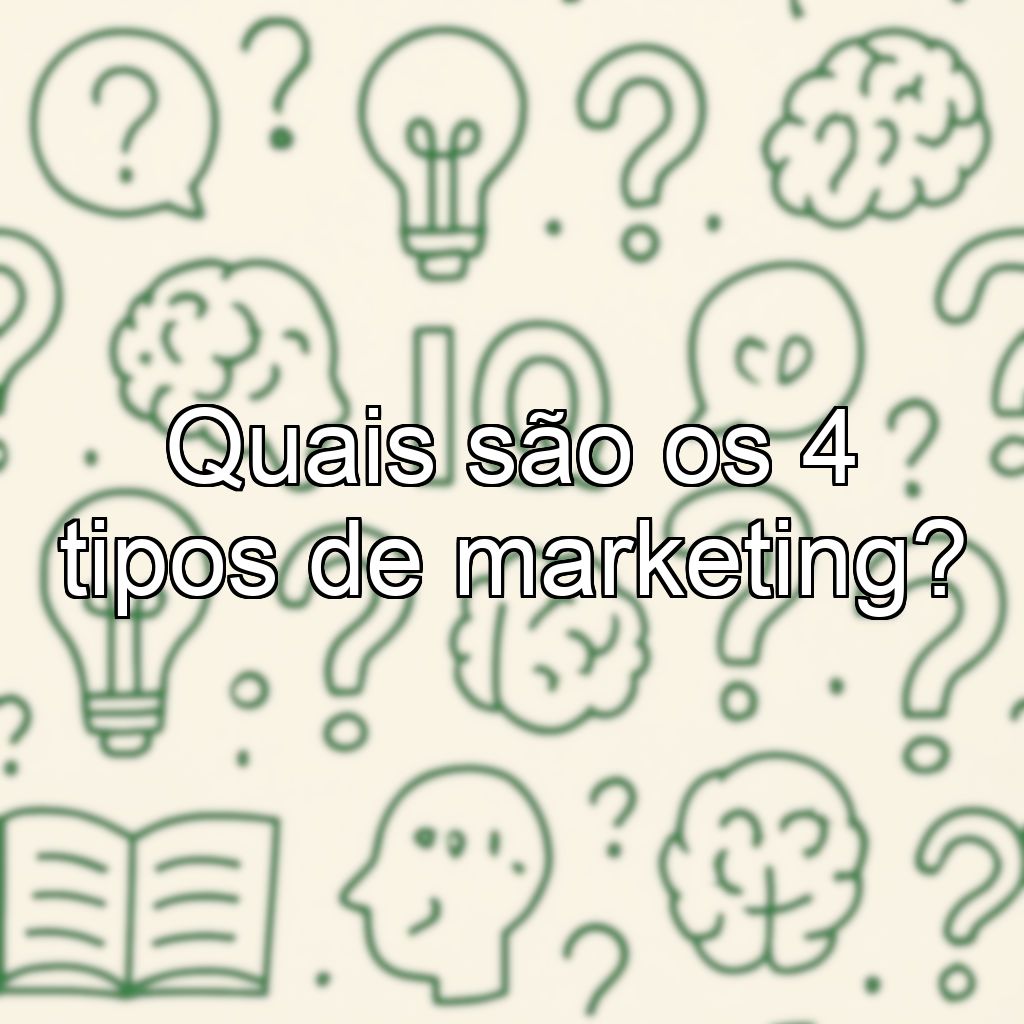 Quais são os 4 tipos de marketing?