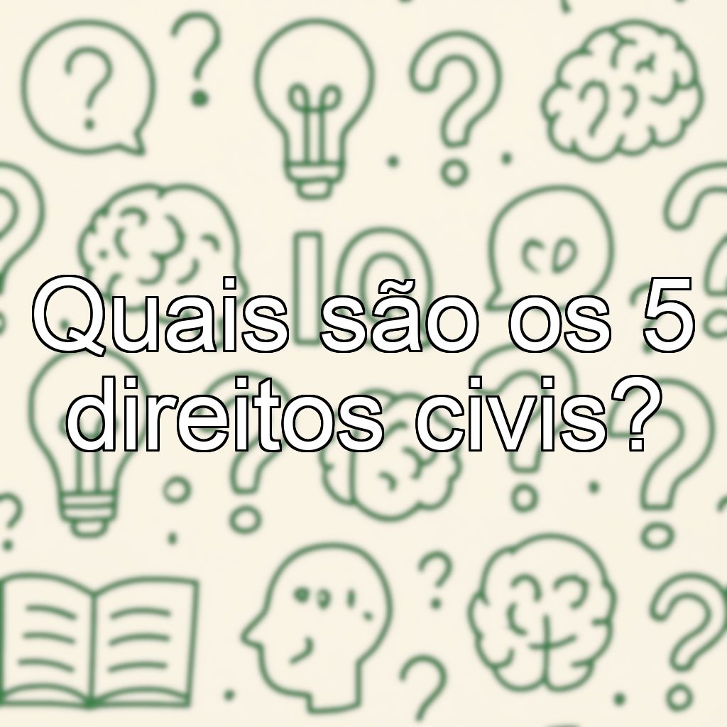 Quais são os 5 direitos civis?