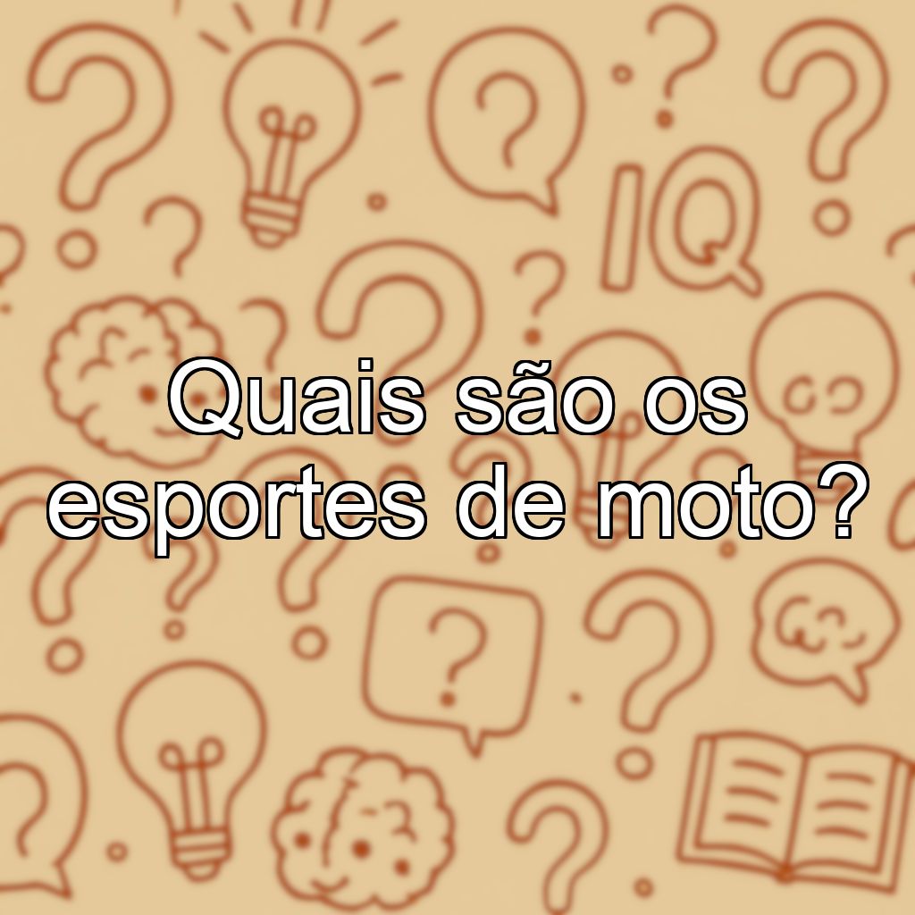 Quais são os esportes de moto?