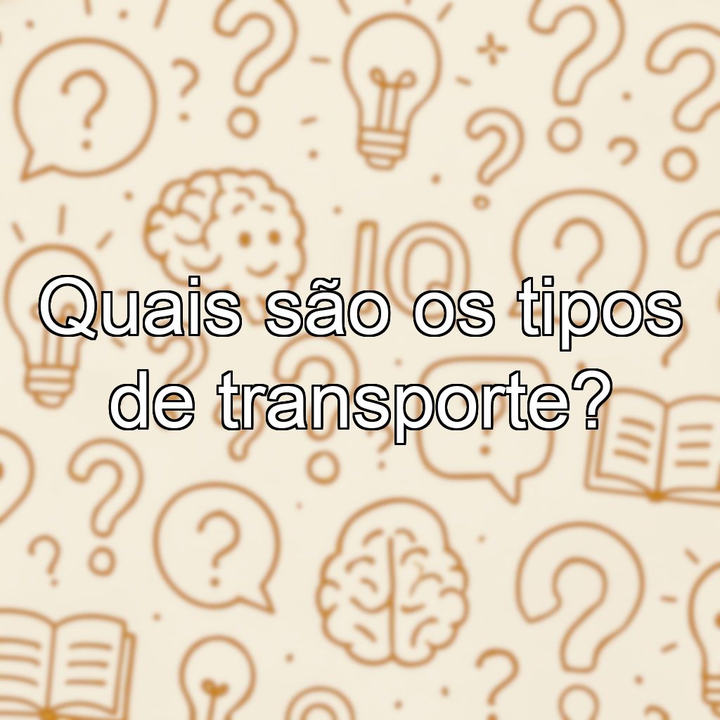 Quais são os tipos de transporte?