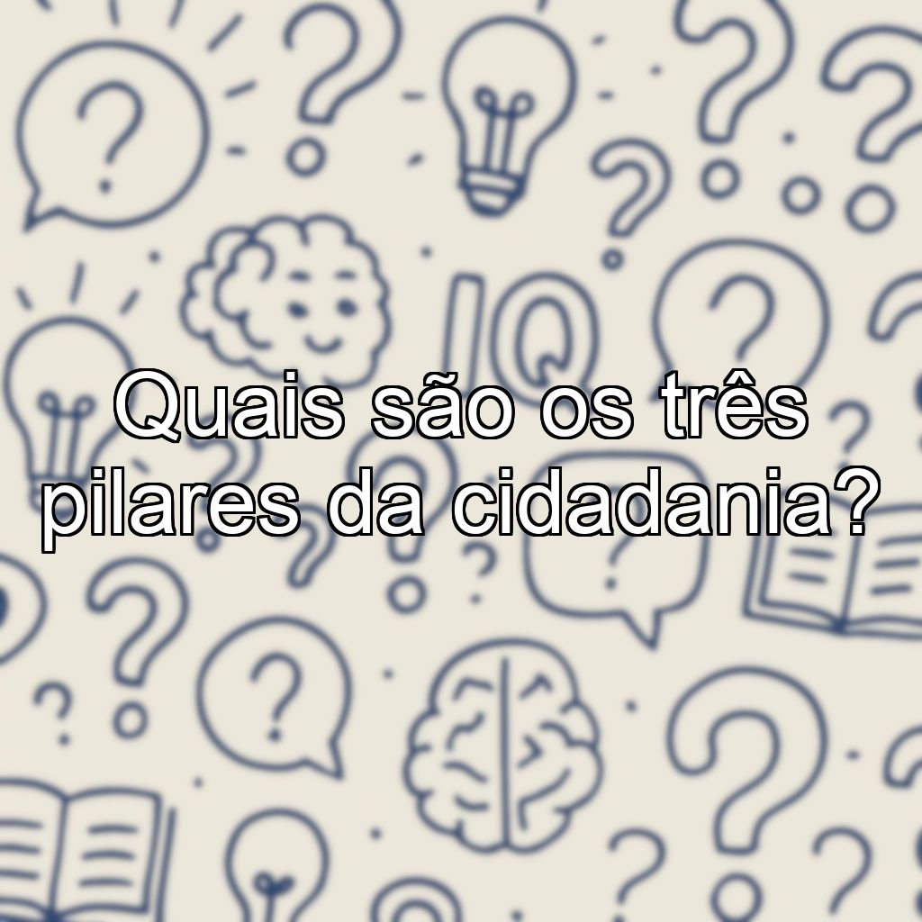 Quais são os três pilares da cidadania?