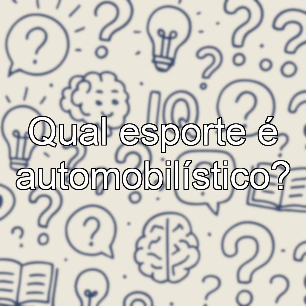 Qual esporte é automobilístico?