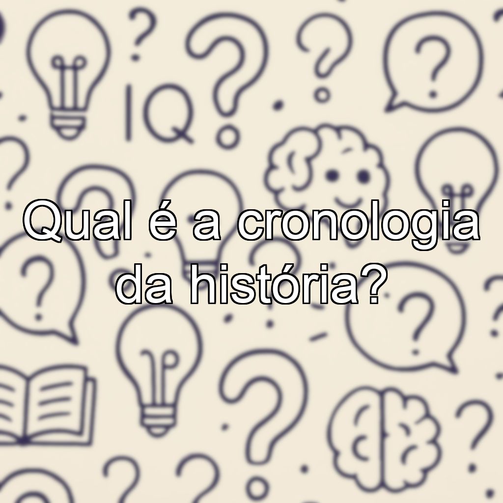 Qual é a cronologia da história?