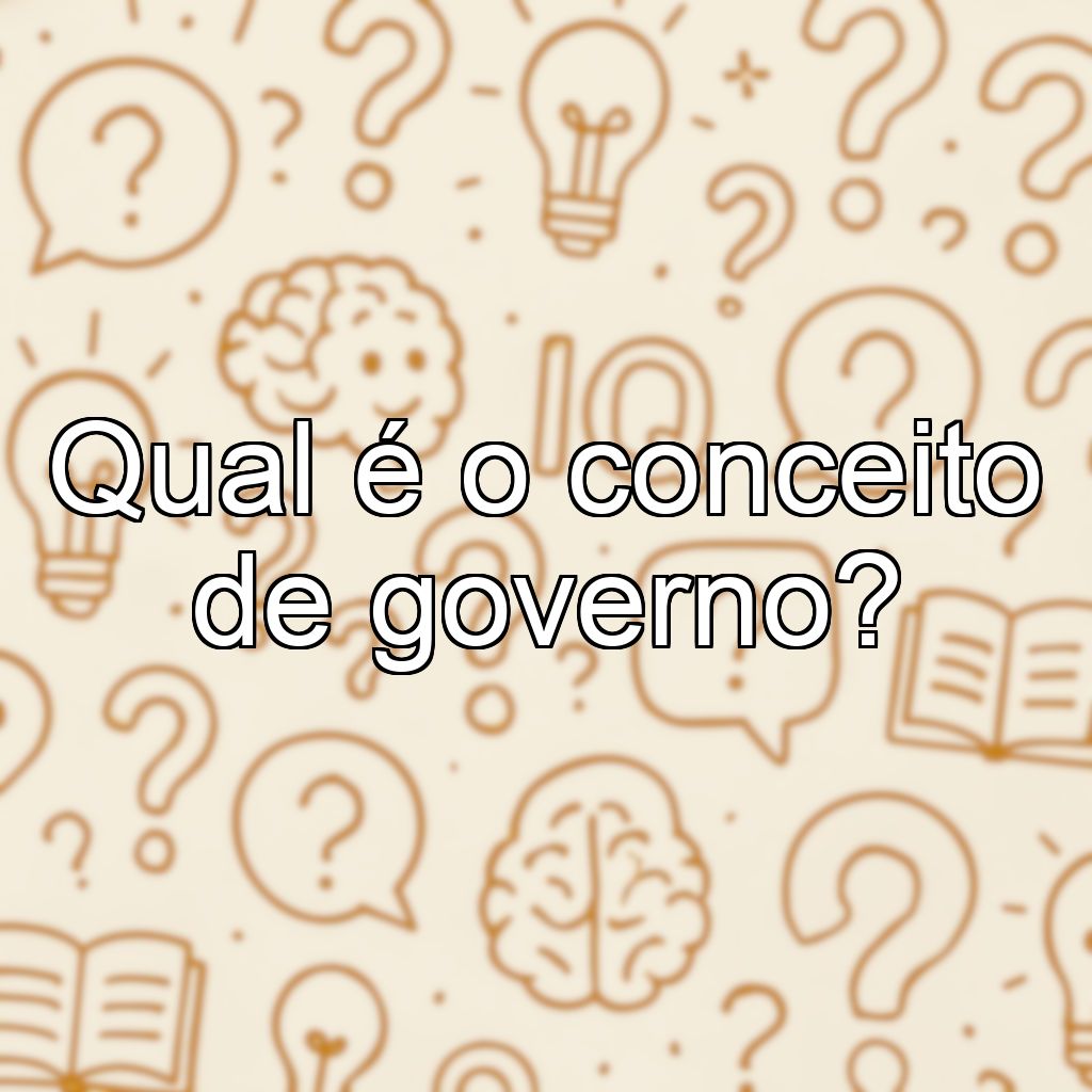 Qual é o conceito de governo?