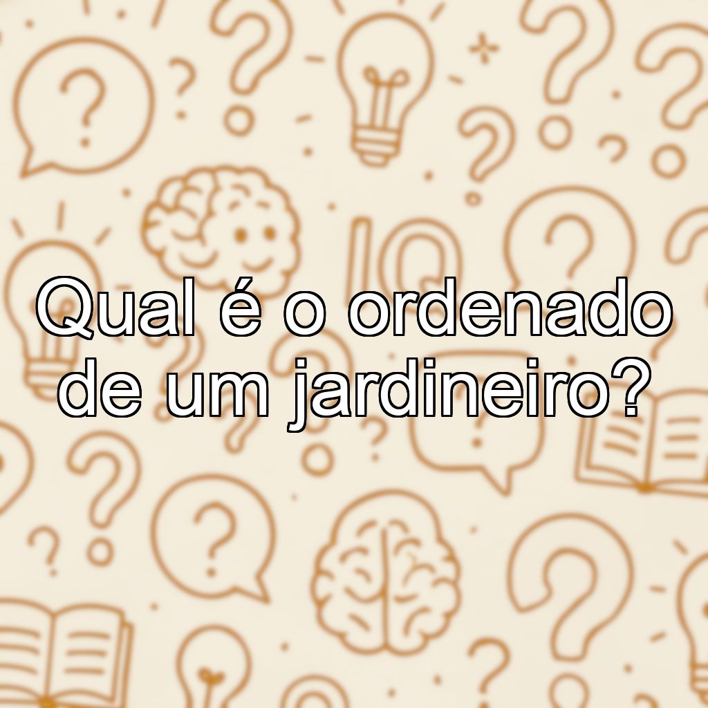 Qual é o ordenado de um jardineiro?