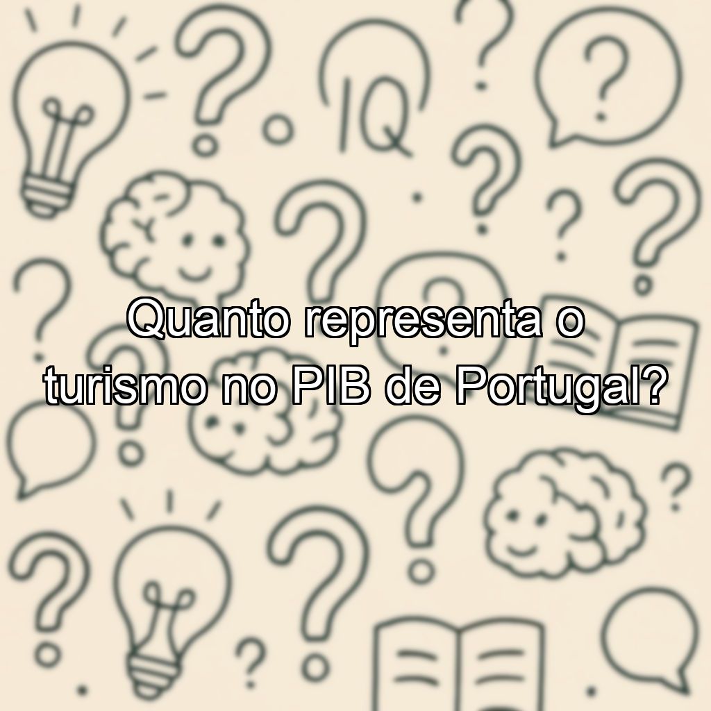 Quanto representa o turismo no PIB de Portugal?