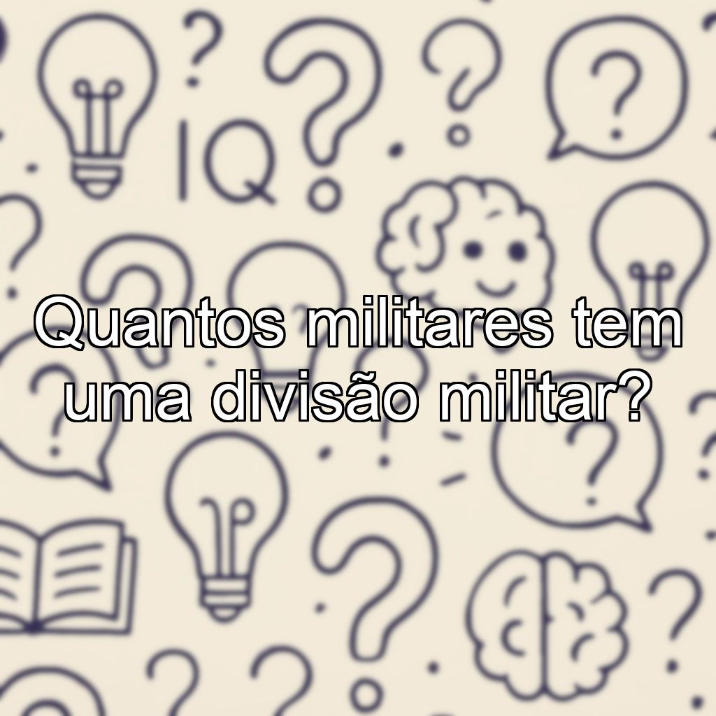 Quantos militares tem uma divisão militar?