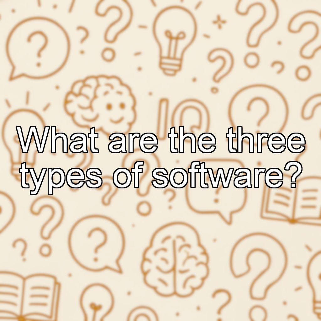 What are the three types of software?