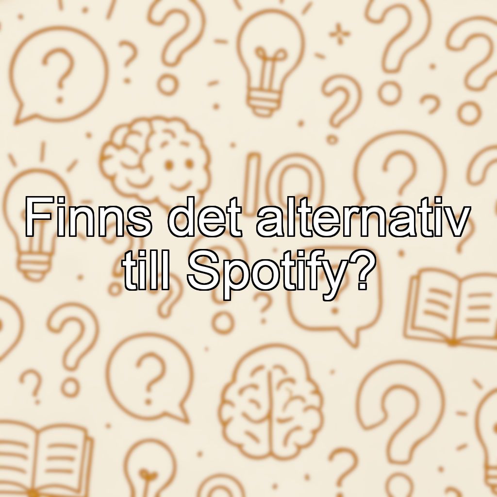 Finns det alternativ till Spotify?