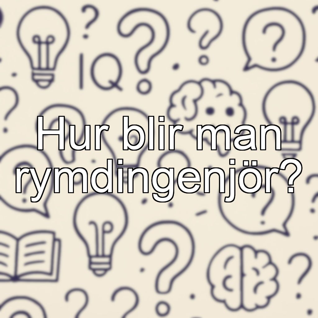 Hur blir man rymdingenjör?