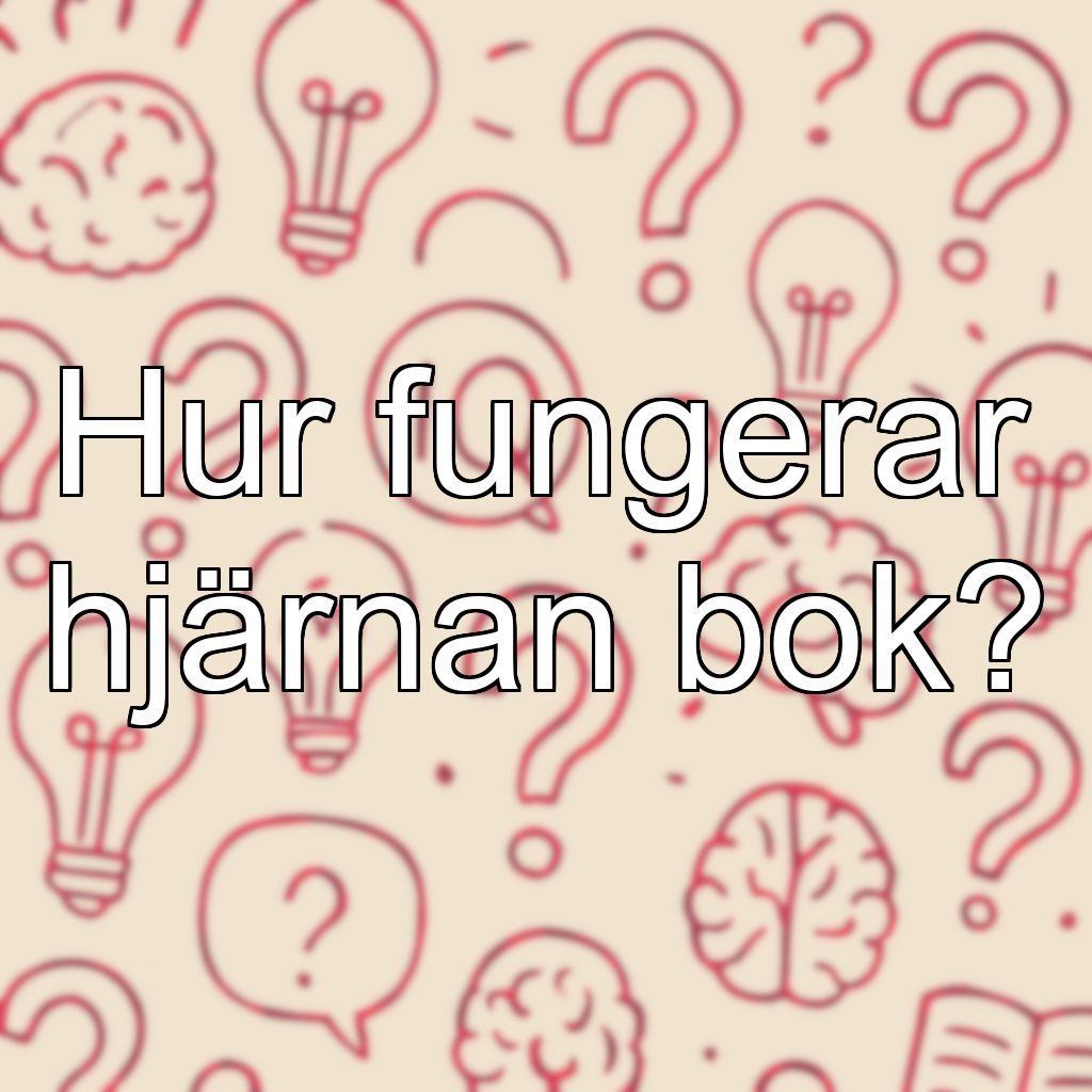 Hur fungerar hjärnan bok?
