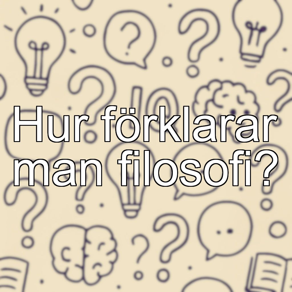 Hur förklarar man filosofi?