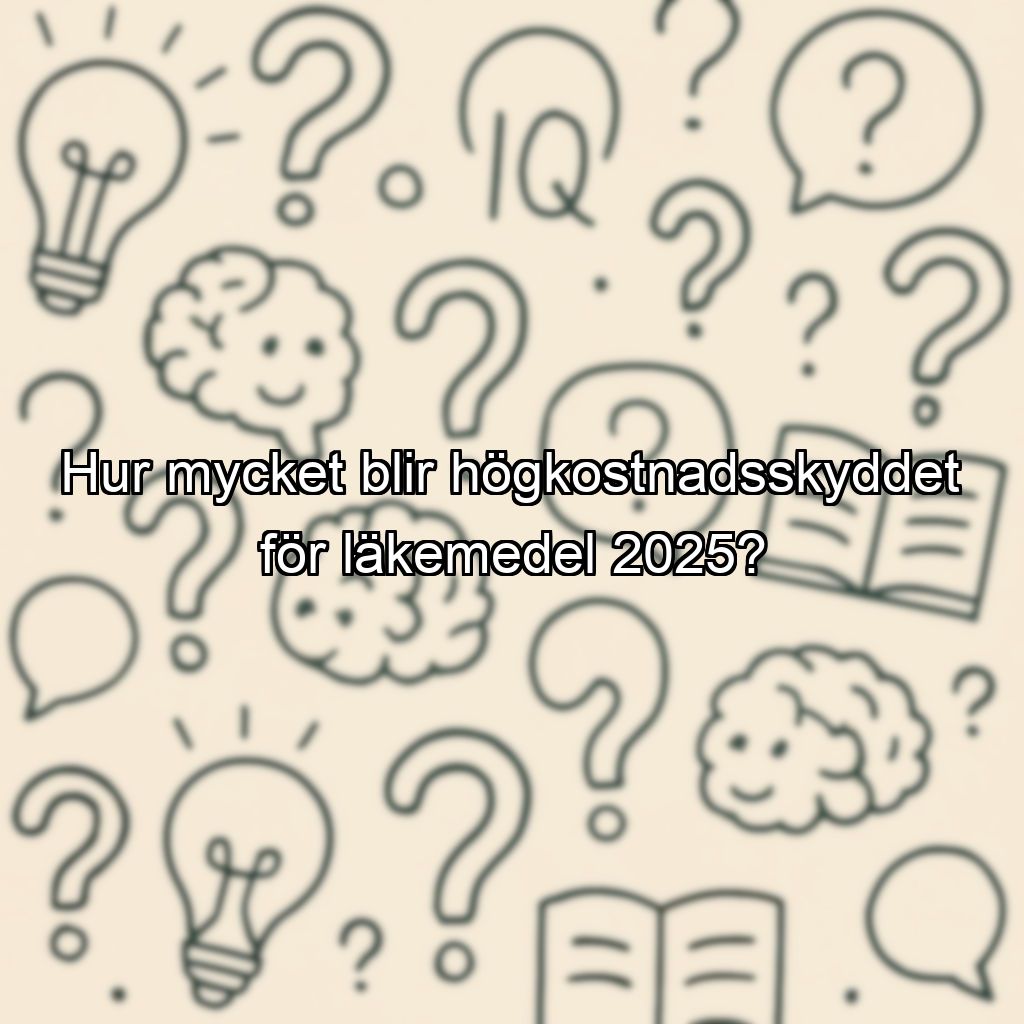 Hur mycket blir högkostnadsskyddet för läkemedel 2025?