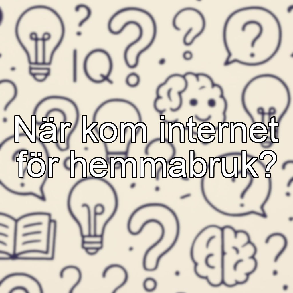 När kom internet för hemmabruk?