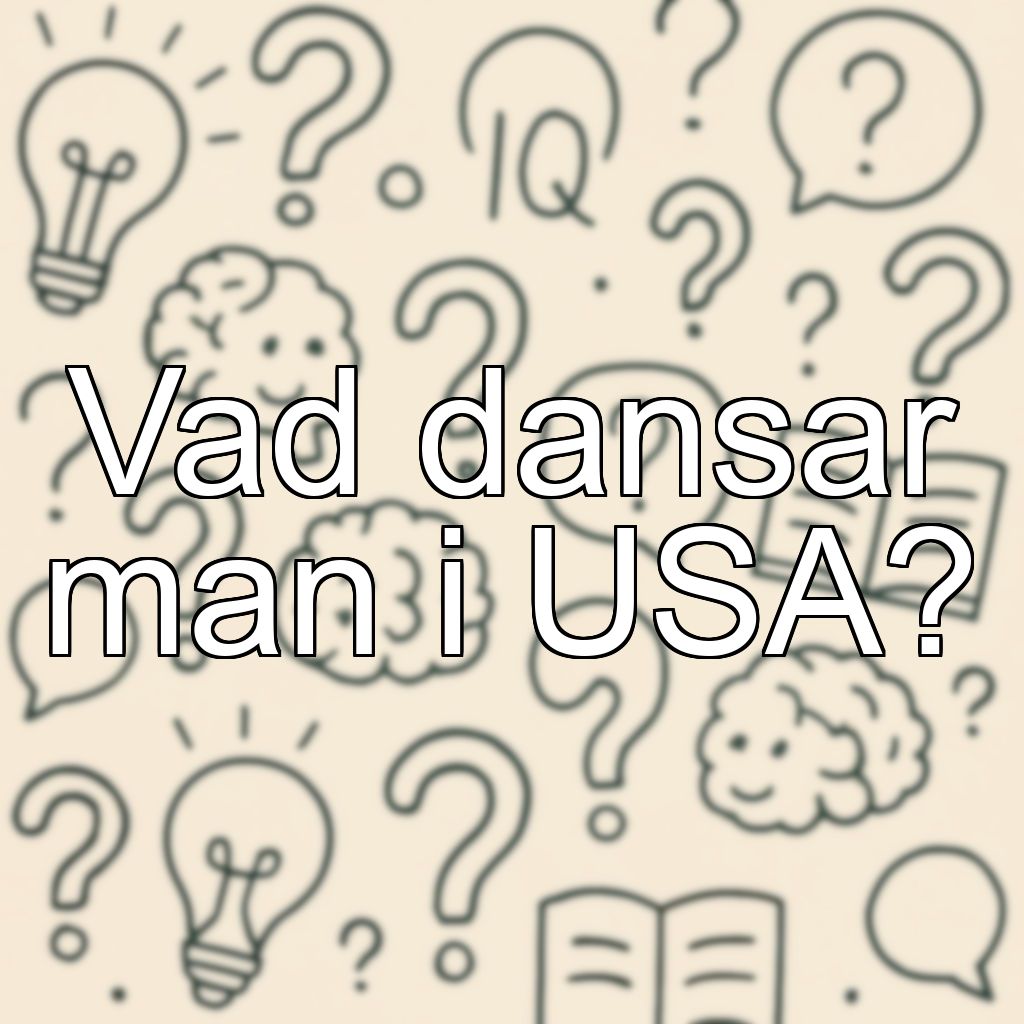 Vad dansar man i USA?