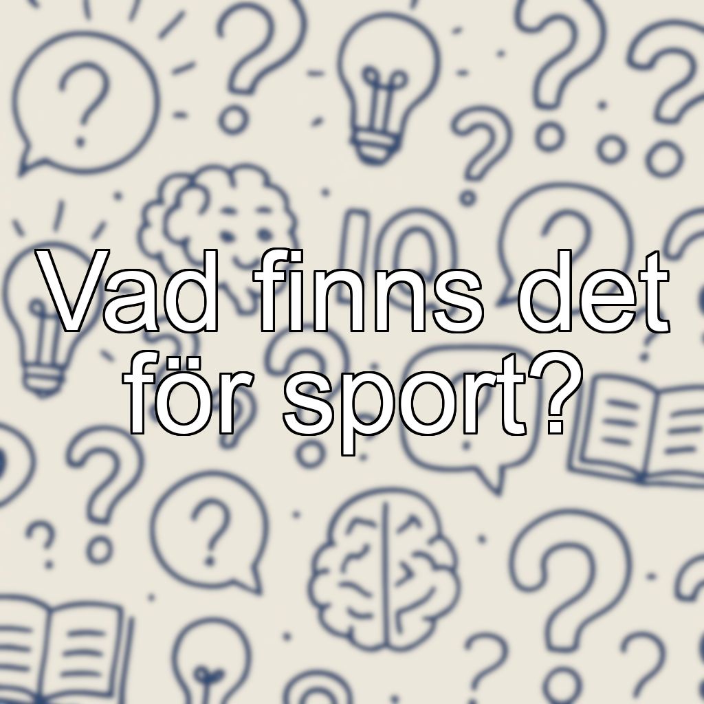 Vad finns det för sport?