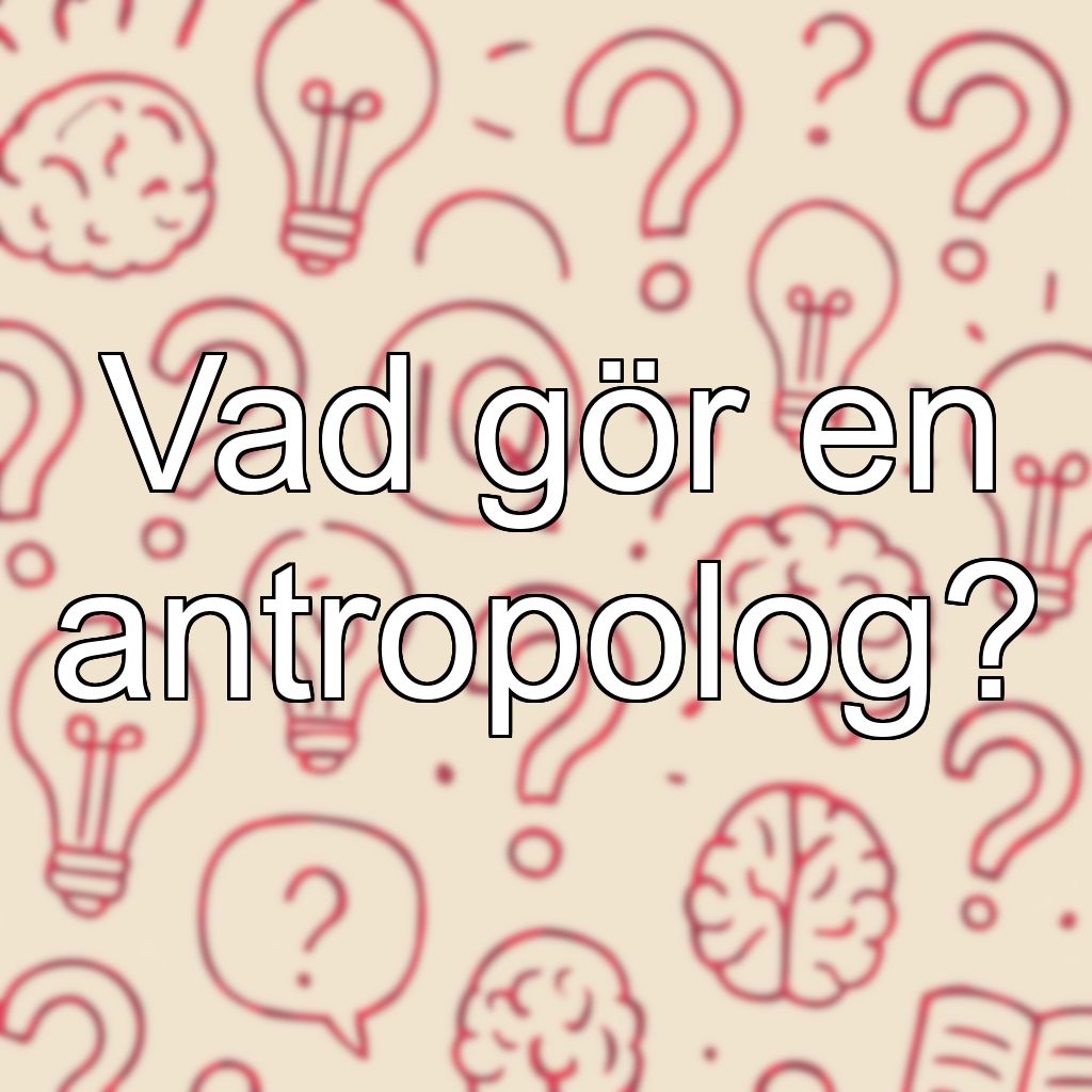 Vad gör en antropolog?
