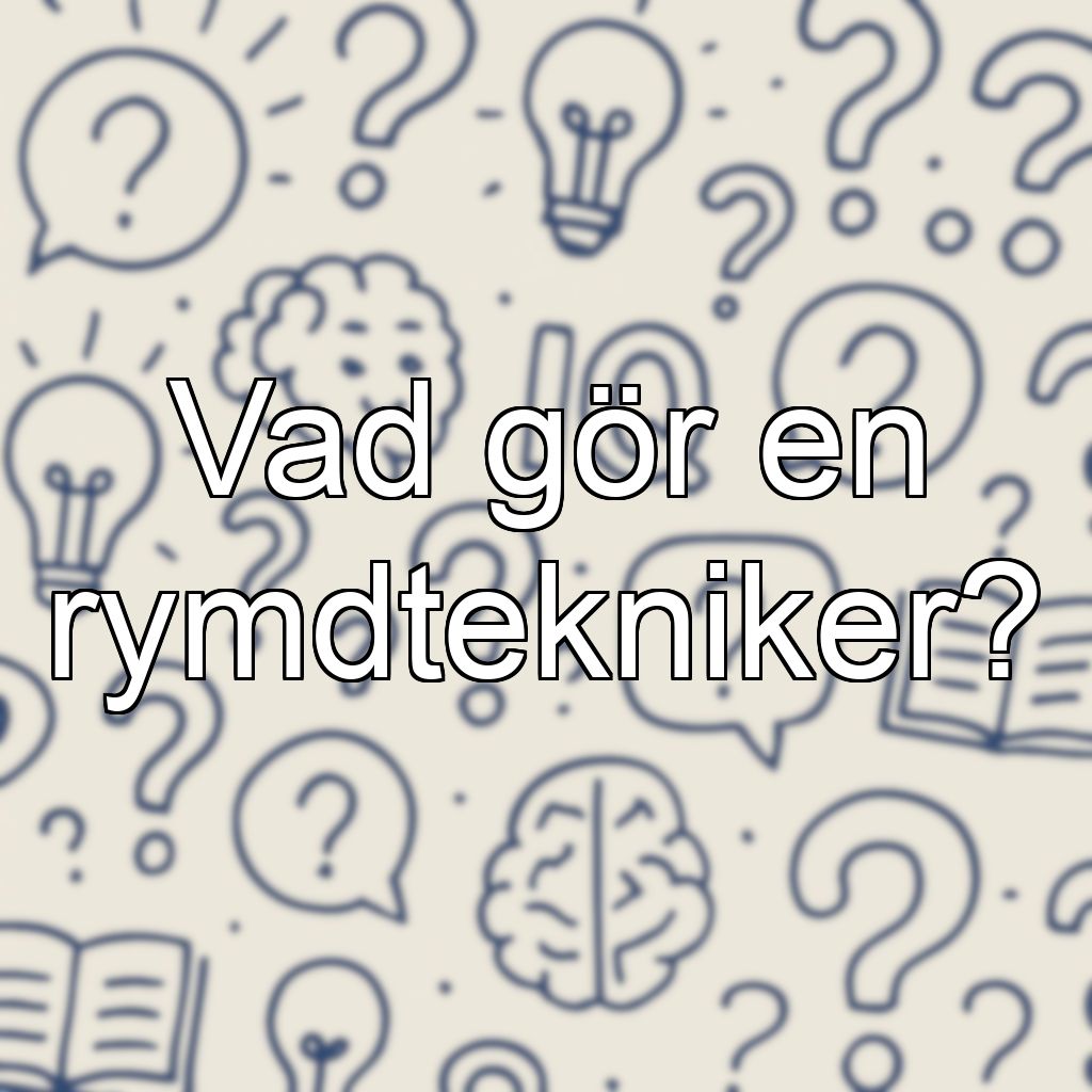 Vad gör en rymdtekniker?
