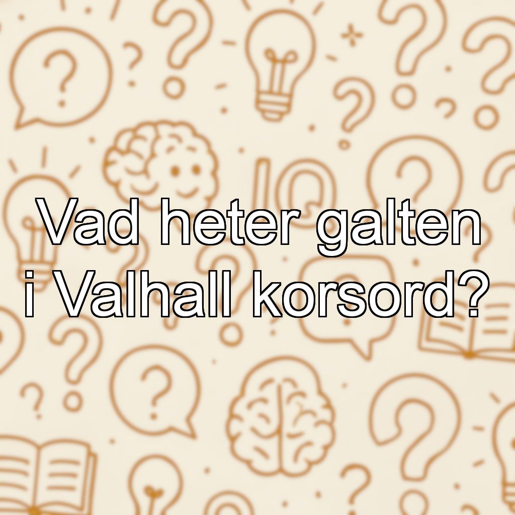 Vad heter galten i Valhall korsord?