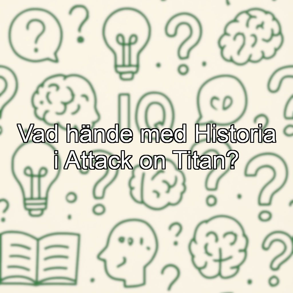 Vad hände med Historia i Attack on Titan?