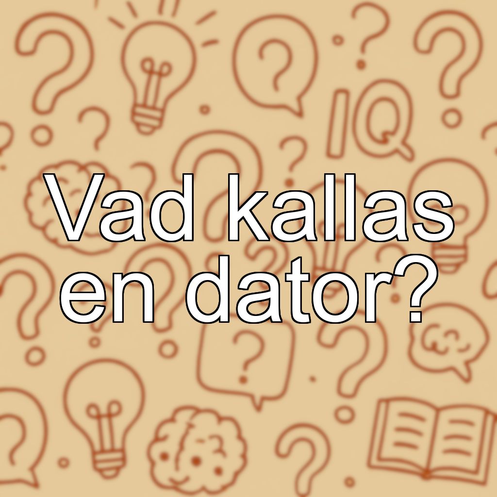 Vad kallas en dator?