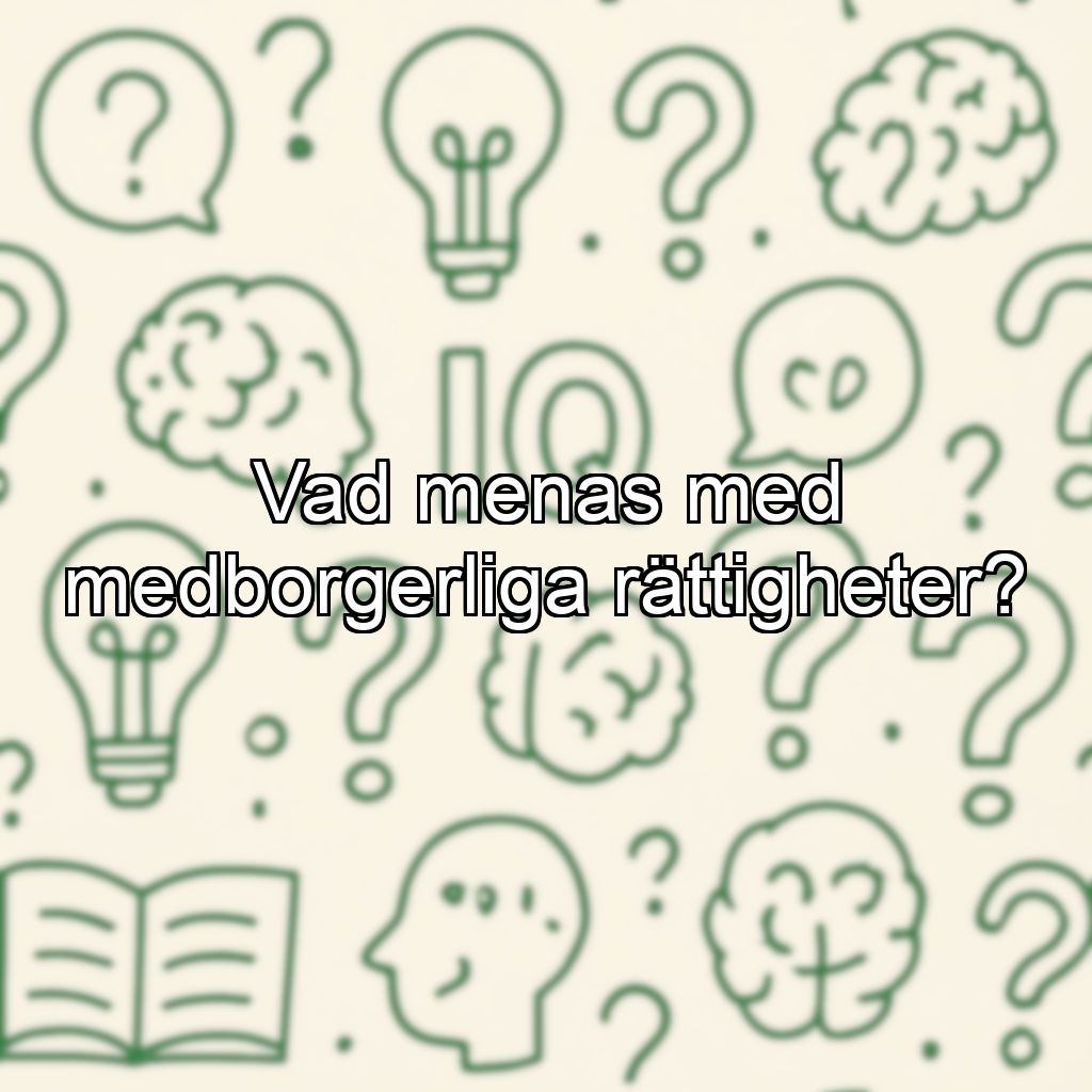 Vad menas med medborgerliga rättigheter?