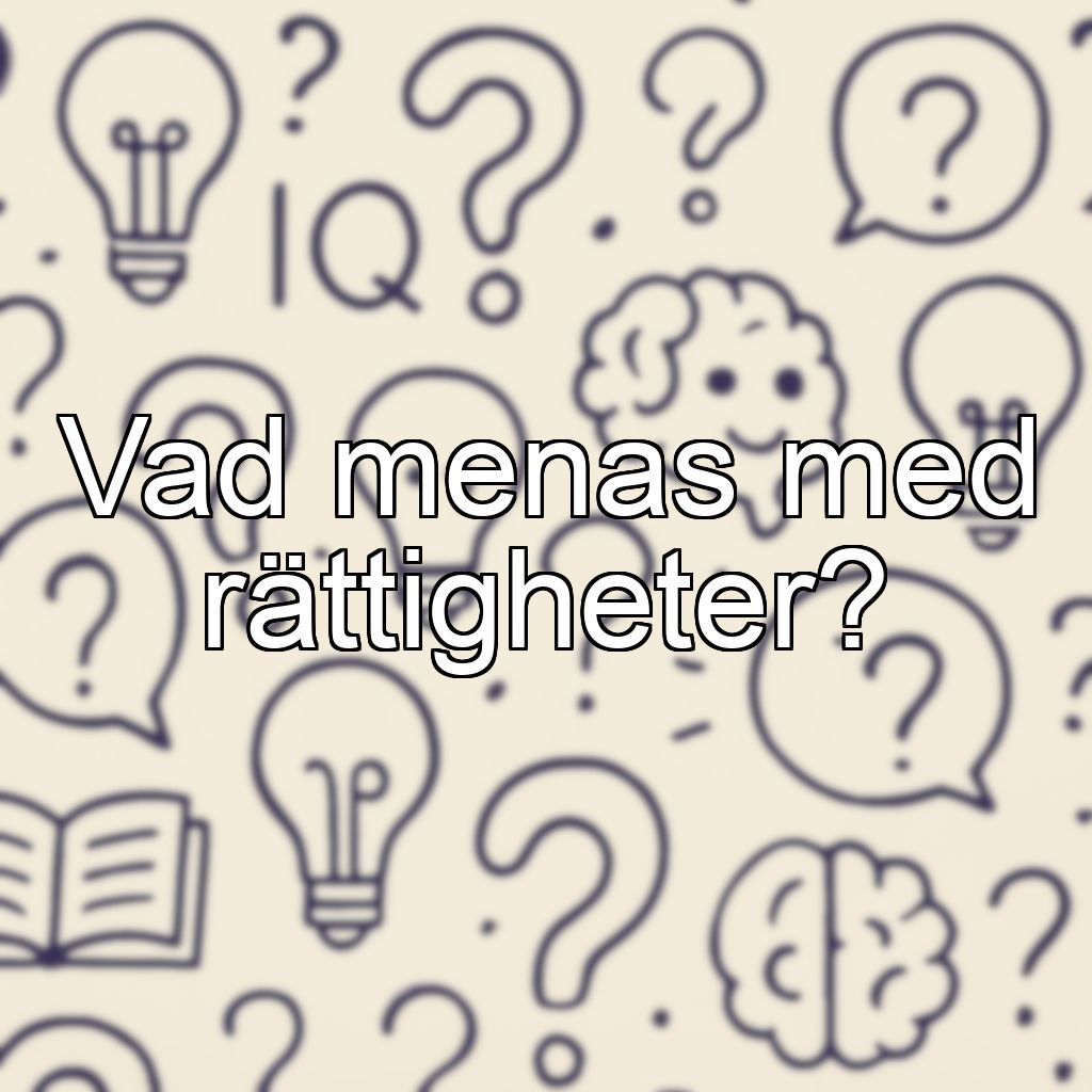 Vad menas med rättigheter?