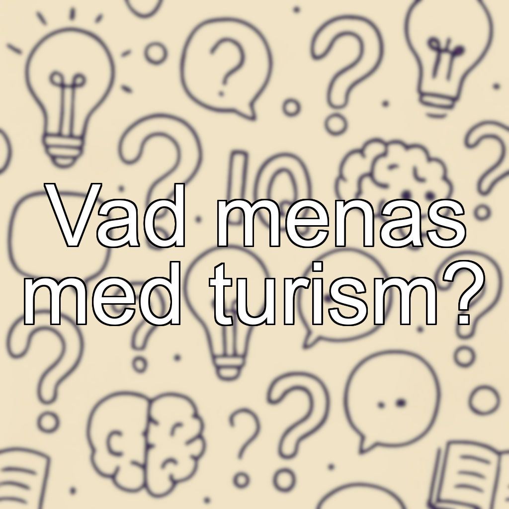 Vad menas med turism?