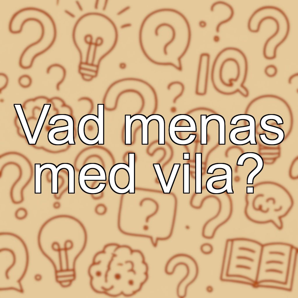 Vad menas med vila?