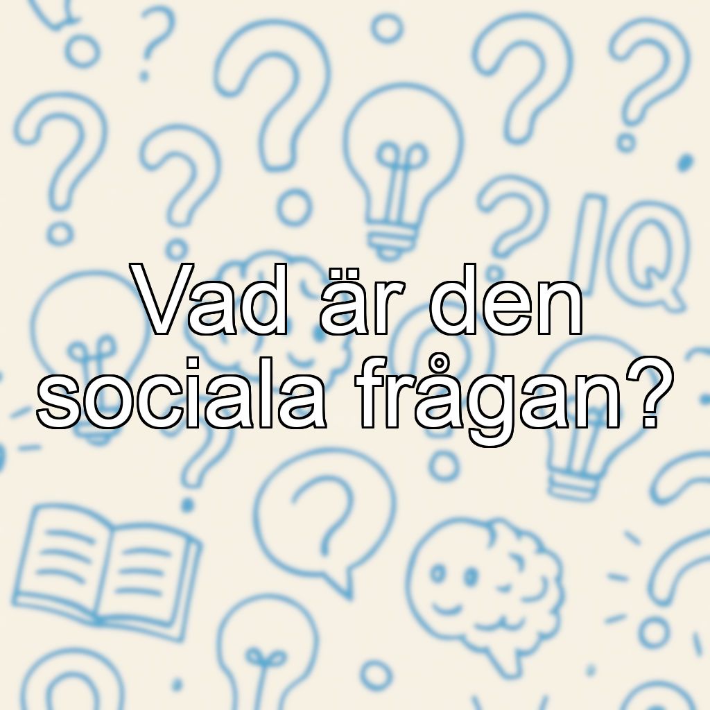 Vad är den sociala frågan?