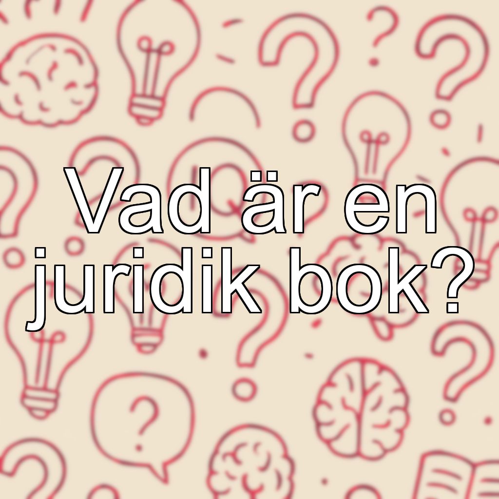Vad är en juridik bok?