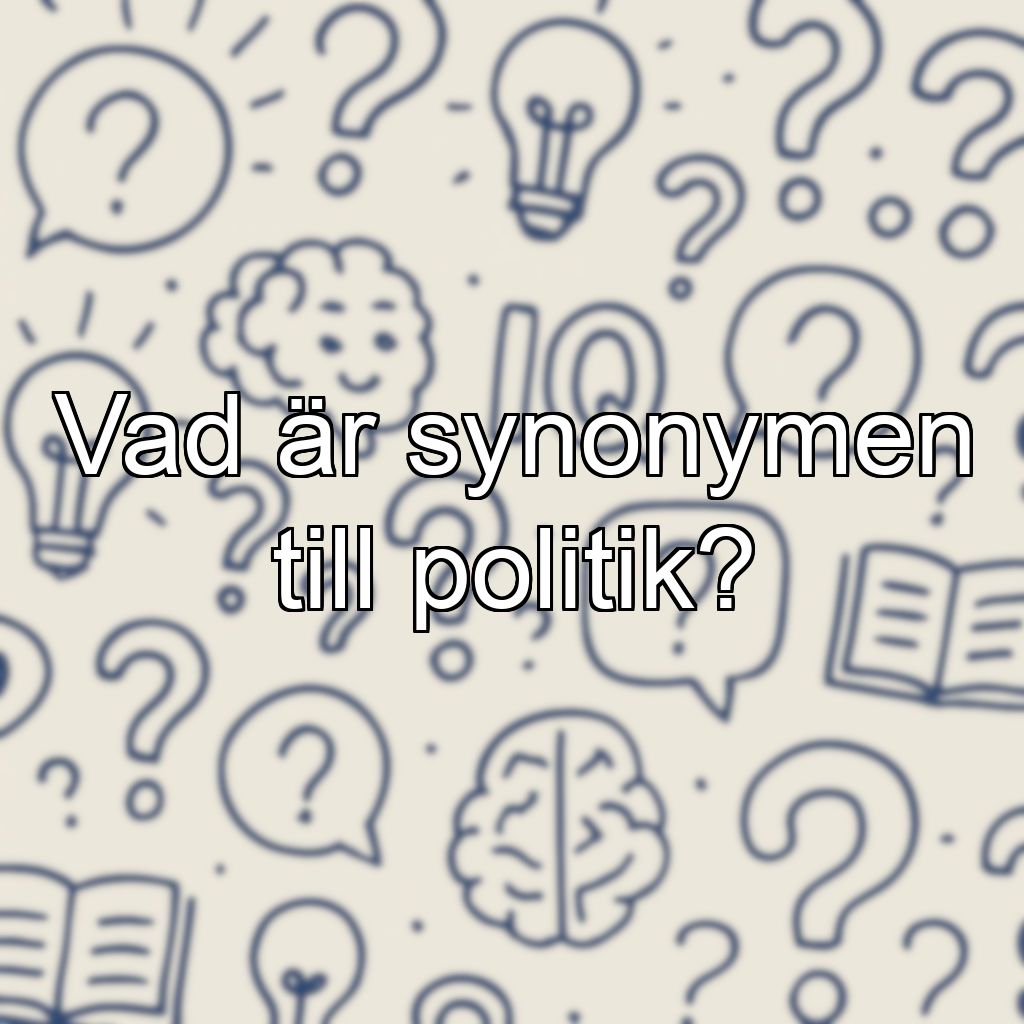 Vad är synonymen till politik?