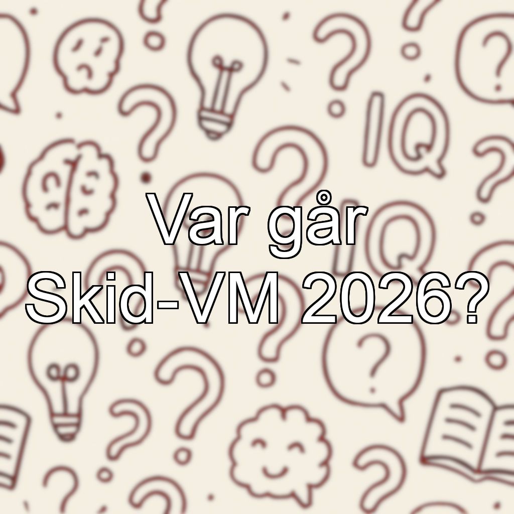 Var går Skid-VM 2026?