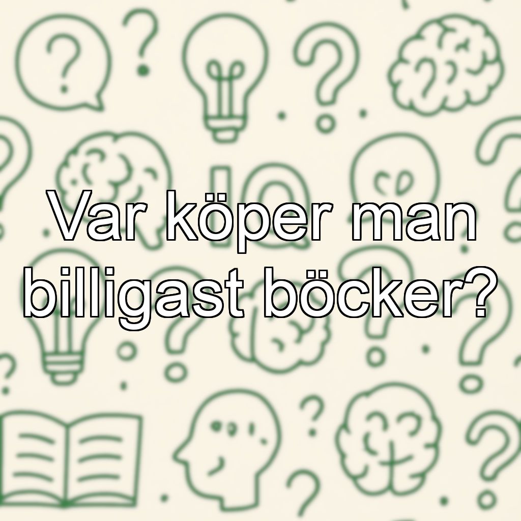 Var köper man billigast böcker?