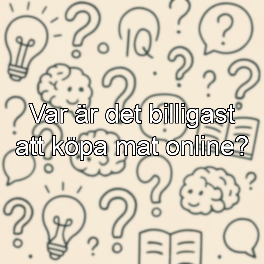 Var är det billigast att köpa mat online?
