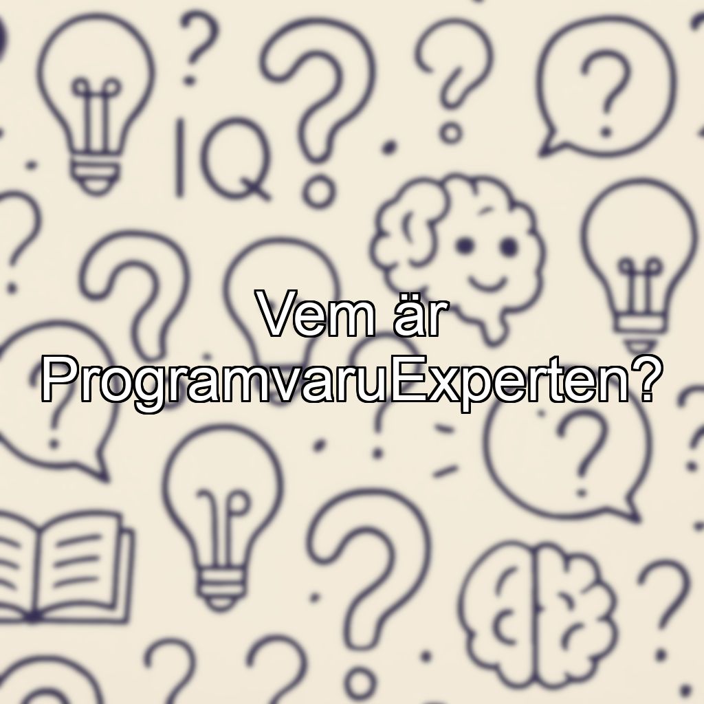 Vem är ProgramvaruExperten?