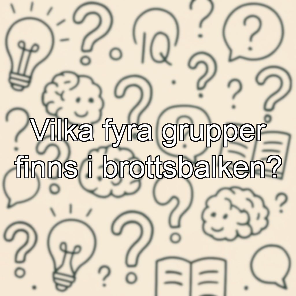 Vilka fyra grupper finns i brottsbalken?